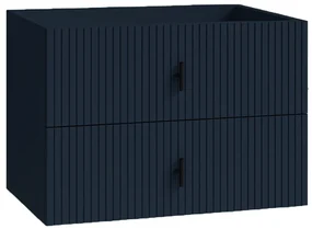 Muebles Raya onderkast ribbelfront 80cm met 2 softclose lades marine blauw