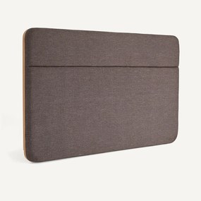 Hoofdbord in gevlekte stof met frame in eikenfineer, NOEN