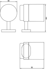 Eastbrook Salerno messing bekerhouder chroom