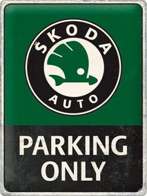 Metalen bord Škoda Auto - Parking Only, (30 x 40 cm)