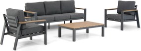 Stoel en Bank Loungeset 5 personen Aluminium/polywood Grijs  Domani Furniture Roseto