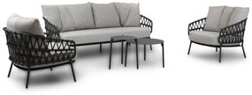 Stoel en Bank Loungeset 5 personen Aluminium/Rope Grijs  4 Seasons Outdoor Seasons