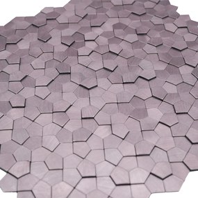 Zelfklevende Mozaïektegels Metaal | Pentagon 3D Roze | 28,2×28,2 cm | Keuken, Bad &amp; WC