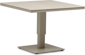 Tuintafel   90 x 90 cm  Zand/Beige   Tivano in hoogte verstelbare