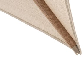 4 Seasons Outdoor Siesta PREMIUM 300 x 300 cm parasol zand, wood look frame Parasol   beige weerbestendig