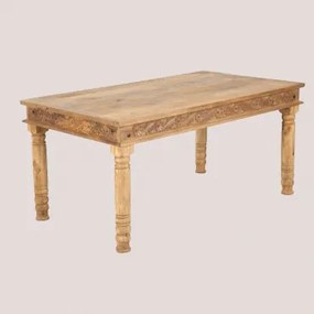 Rechthoekige Eettafel 160x90 Cm Van Mangohout Taraz Natuurlijk Hout - Sklum