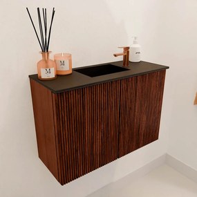 Mondiaz Joya 60cm toiletmeubel ruby met wastafel faye midden 1 kraangat urban