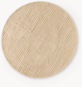 Rond wollen vloerkleed Merima, handgetuft
