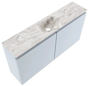 Mondiaz Ture DLux toiletmeubel 100cm clay met wastafel glace midden zonder kraangat