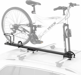 VEVOR rechtopstaande dakfietsendrager voor 1 fiets, aluminiumlegering Q235 staal, voor korte ritten, autoritten, mountainbiketochten en kampeertrips met het gezin, draagvermogen 16 kg, montage zonder frame.