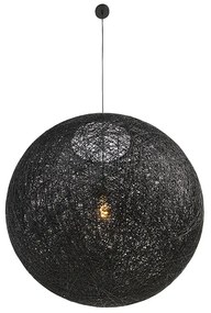 Landelijke hanglamp zwart 80 cm - Corda
