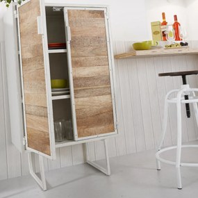 Kave Home Malira Verstelbare Industriele Barkruk Wit
