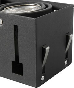 Smart inbouwspot zwart incl. 2 Wifi GU10 trimless - Oneon 2