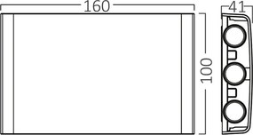 LED Wandlamp Brinton Victo - Antraciet 6W 16x10cm