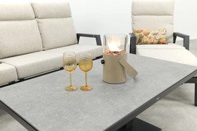 Lagos/Milford verstelbare 5-zits stoel-bank loungeset - antraciet