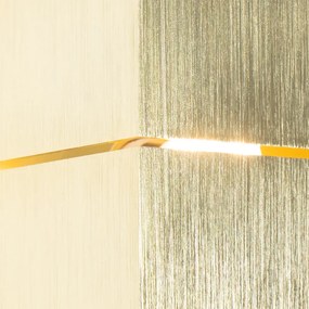 Moderne wandlamp goud 9,7 cm - Transfer Groove Modern G9 vierkant Binnenverlichting Lamp