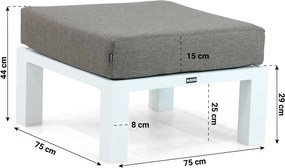 Hoek loungeset 6 personen Aluminium Wit  Lifestyle Garden Furniture Luca