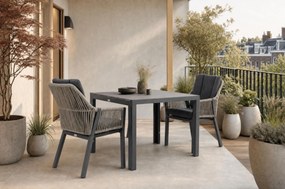 Tuinset 2 personen 92 cm Rope Taupe Lifestyle Garden Furniture Verona/Young