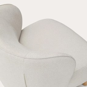 Kave Home Ulit Fauteuil Beige Chenille Met Houten Pootjes