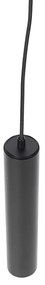 Design hanglamp zwart incl. rail adapter 1-fase - Slimline Tuba small