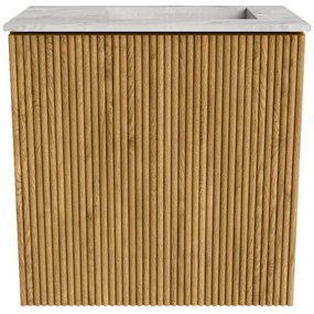 Mondiaz Joya DLux 40cm toiletmeubel oak met wastafel faye rechts 1 kraangat glace