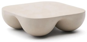 Kave Home Colba Japandi Salontafel Polystone Cement - 100 X 100cm.