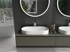Mexen Sofia opbouw wasbak van gegoten marmer 70 x 35 cm, wit - 23067001