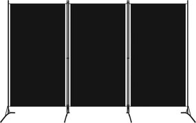 vidaXL Kamerscherm met 3 panelen 260x180 cm zwart