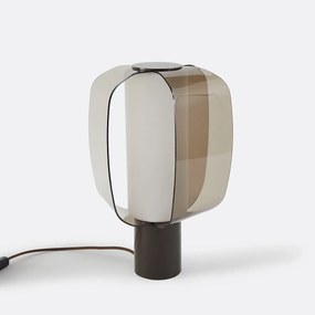 Tafellamp, van plexiglas, opaalglas en ijzer, MELIA