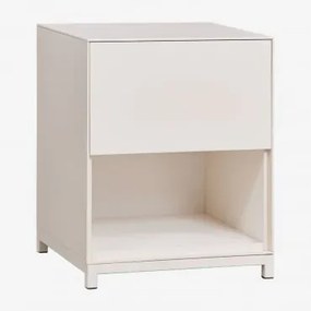 Pack Van 2 Vierkante Nachtkastjes 40x40 Cm In Mdf Kivora Gardenia Wit - Sklum
