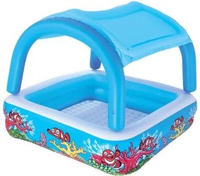 Bestway Canopy Play opblaasbaar peuter- en kleuterzwembad - vierkant - L140 x B140 x H114 cm