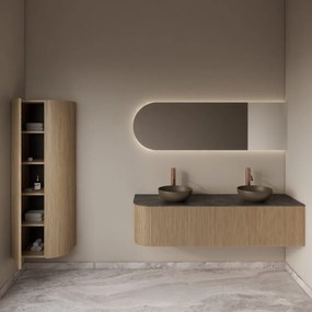 Gliss Design Alluro kolomkast 160cm met ronding rechts mist