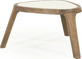 Salontafel Hout Met Marmer 60x51 Cm - 60 X 51cm.
