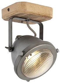 Industriële spot staal met hout kantelbaar - Emado