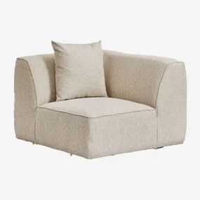Hoekmodule Voor Gestoffeerde Modulaire Bank Cardea Bouclé Crèmebeige - Sklum