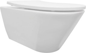 Saqu Opaque hangtoilet incl. toiletbril 35,5x53 cm Mat Wit