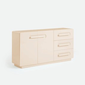 Gelakt dressoir, 2 deuren, 3 lades, NEWCOOL