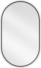 Mexen Loft ovale badkamerspiegel 85 x 50 cm, zwarte frame - 9851-085-050-000-70