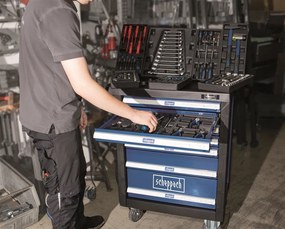 Scheppach TW1000 Gereedschapswagen gevuld 263 delig