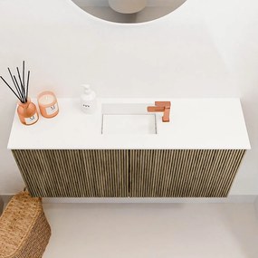 Mondiaz Joya 90cm toiletmeubel dusk met wastafel faye midden 1 kraangat talc