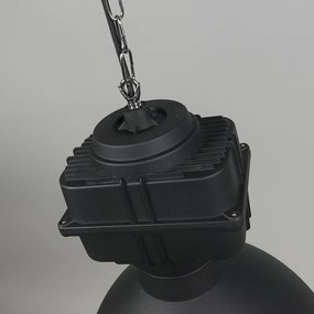 Set van 2 industriële hanglampen klein mat zwart - Sicko Industriele / Industrie / Industrial E27 rond Binnenverlichting Lamp