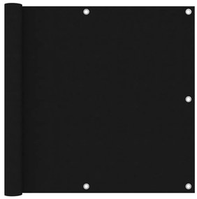 vidaXL Balkonscherm 90x600 cm oxford stof zwart