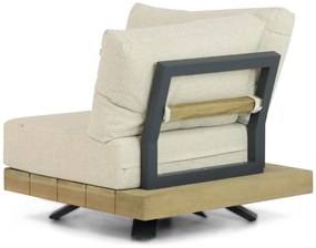 Hoek loungeset 6 personen Aluminium/Teak Old teak greywash  Santika Furniture Santika