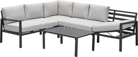 Garden Impressions Denver loungeset 4-delig links – donker grijs