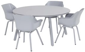 Set van 4 - Hartman Sophie Element dining armstoel - misty grey