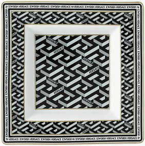 Porseleinen kleine schaal La Greca Signature Black