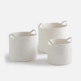 Set van 3 ronde manden met handgrepen, Kesia