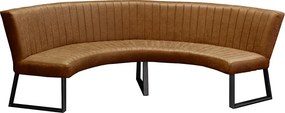 Eetkamerbank - Hengelo - lederlook Missouri cognac 03 - geschikt voor tafel 130 cm