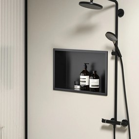 bathroom shelf 30x45 matte black