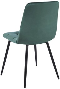 Set 4 Stoelen Stuhl Fluweel